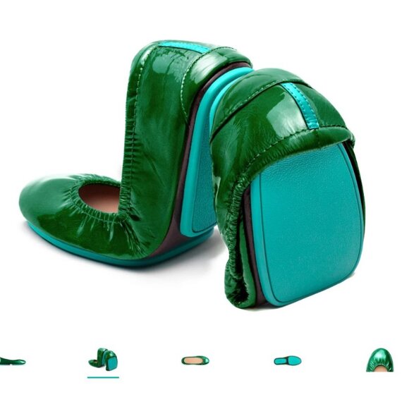 Tieks- Emerald Patent Leather Size 10 - Picture 1 of 6